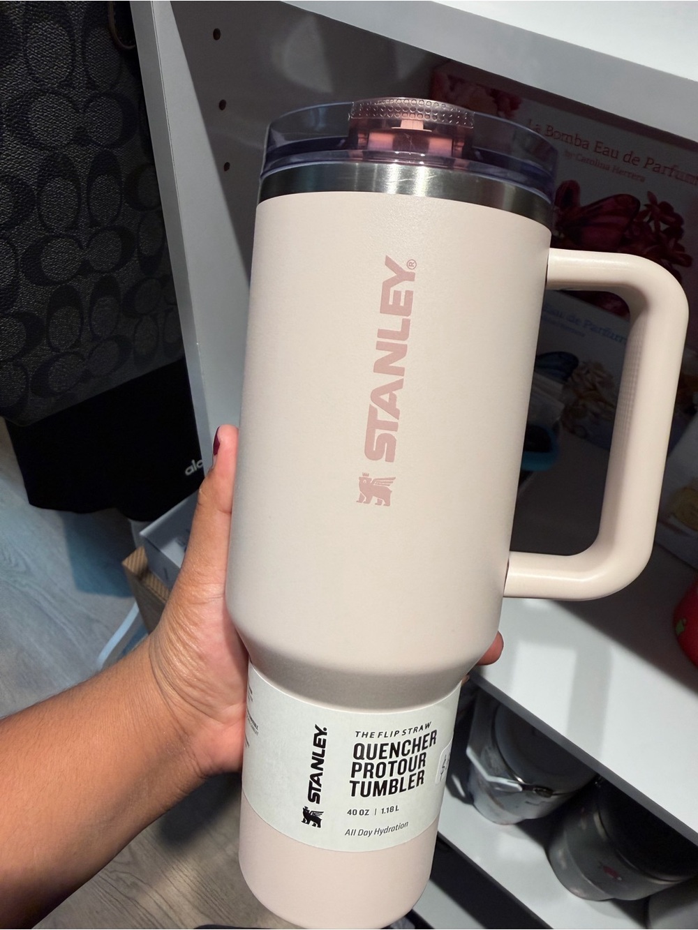 Stanley Pink Quencher Pour-Over Tumbler with Handle